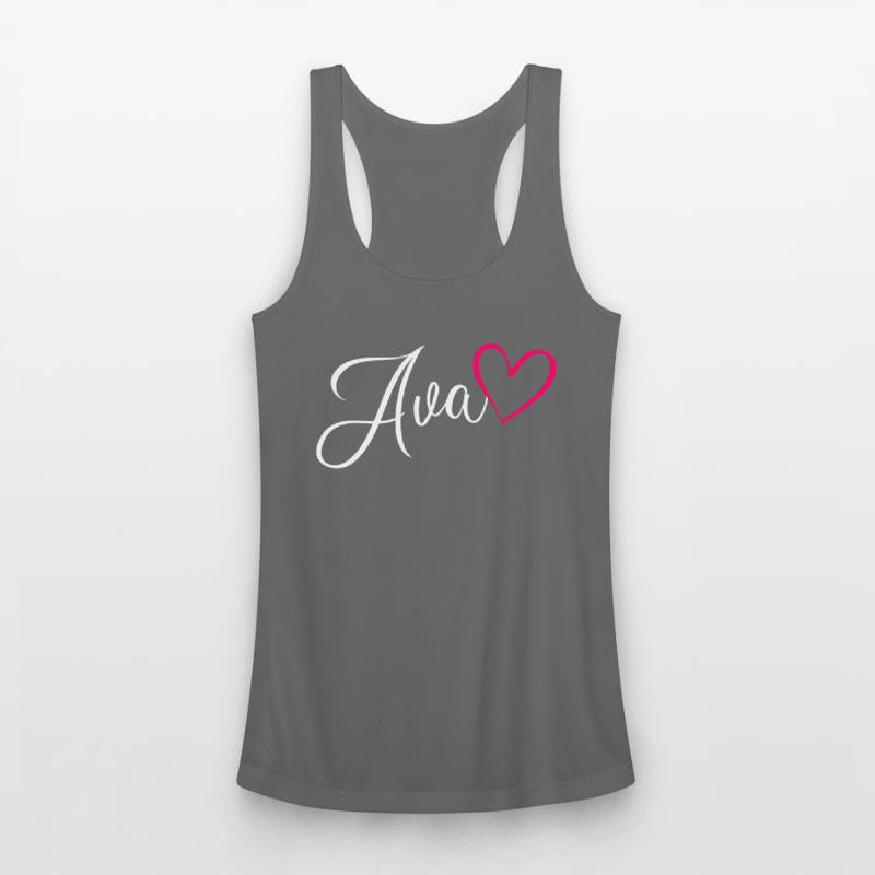 Ava Name Pink Heart