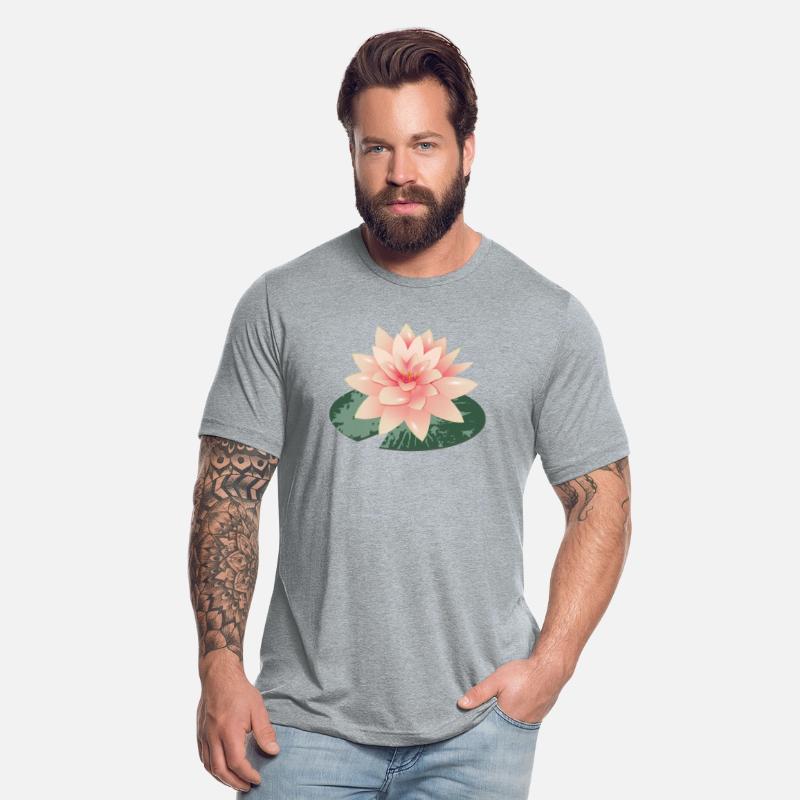 beautiful water lily with green lily pad