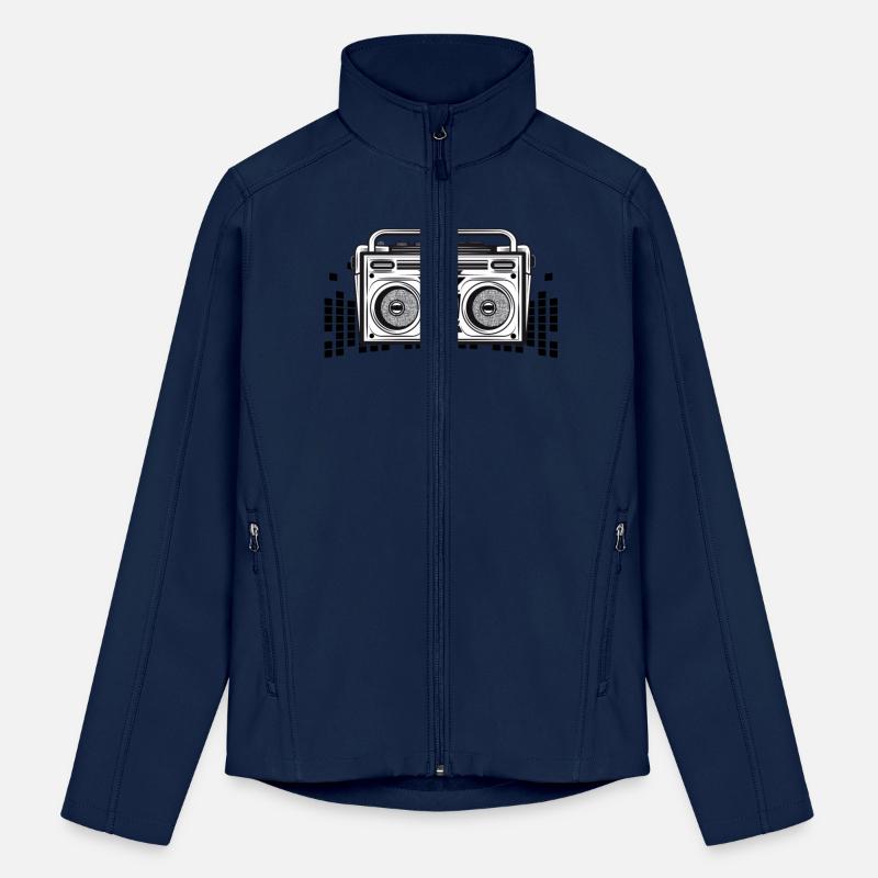 Cassette recorder in an 80s stencil look