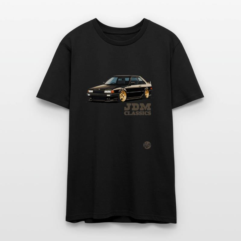 Classic JDM Coupe with Gold Wheels