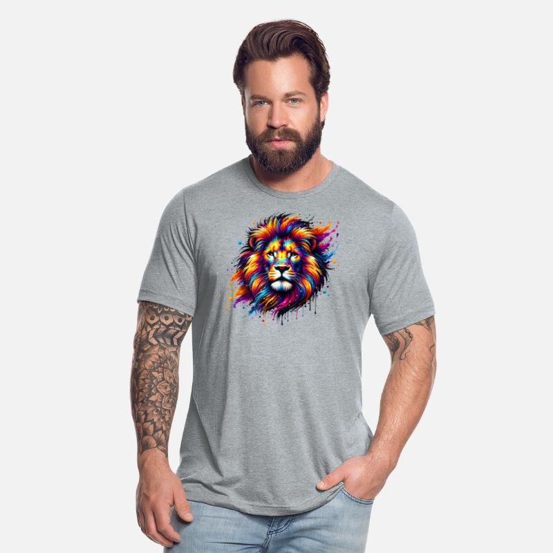 Colorful Lion Head Art