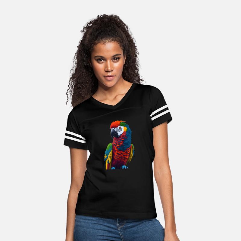 Colorful parrot head illustration