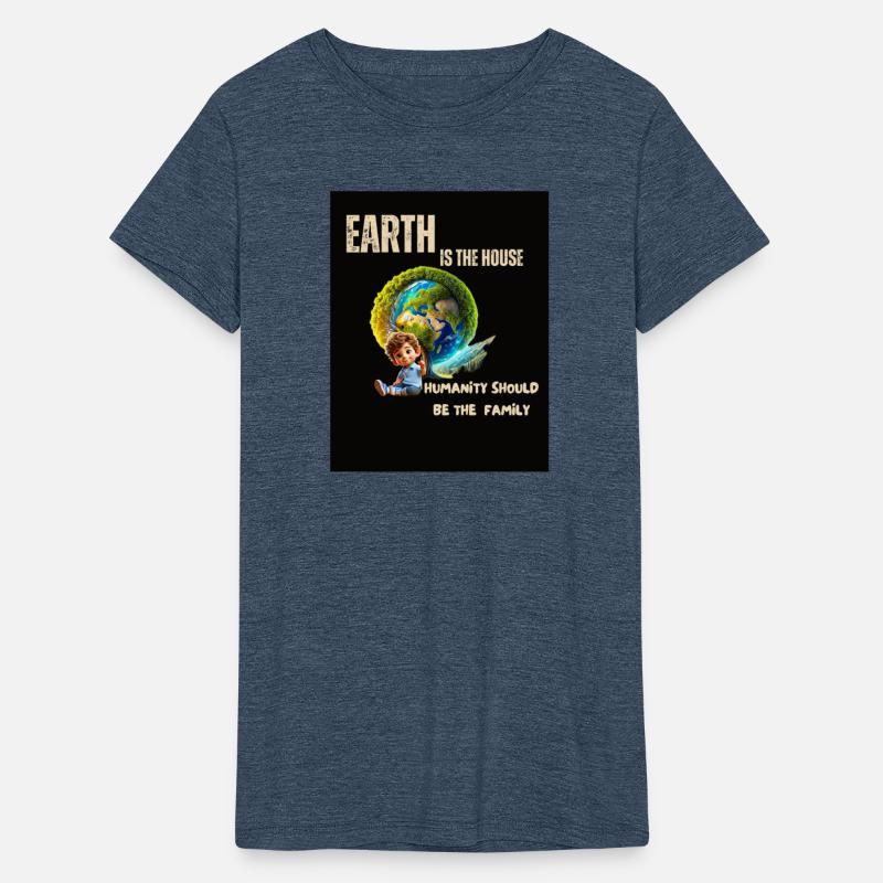 Cute Earth and Boy – Humanity Quote Art