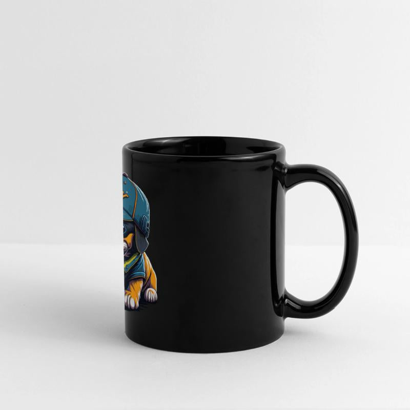 Cute Rottweiler Dog Wearing Baseball Hat