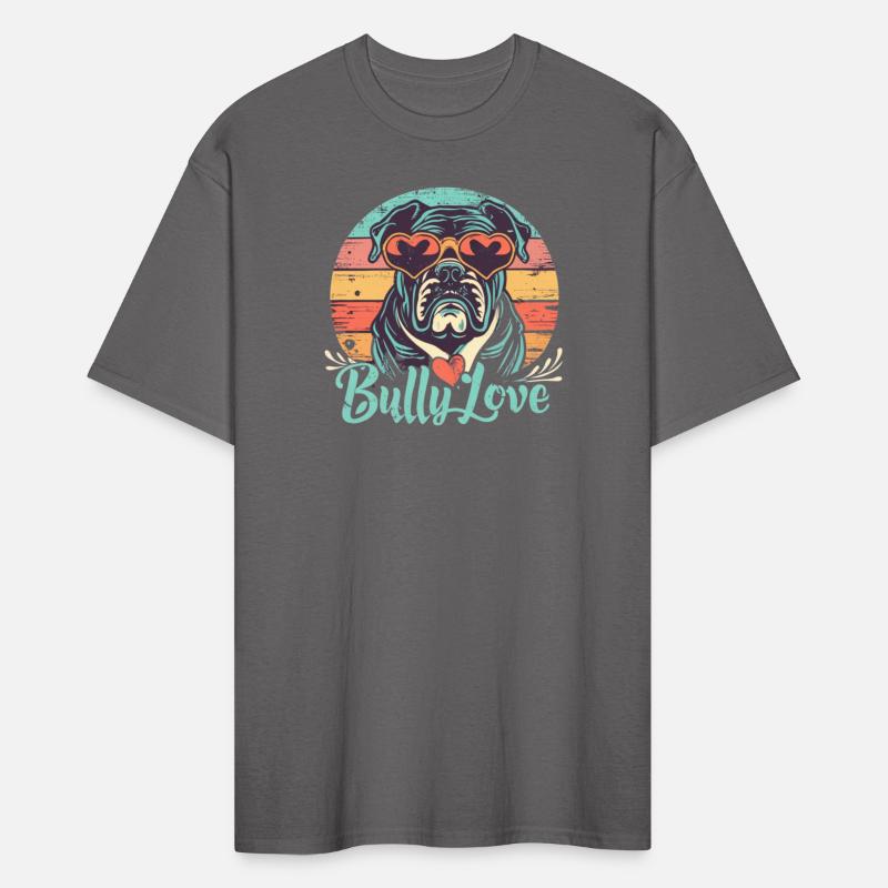 Dog Love Bully Retro Tshirt Dog owner Bully lover