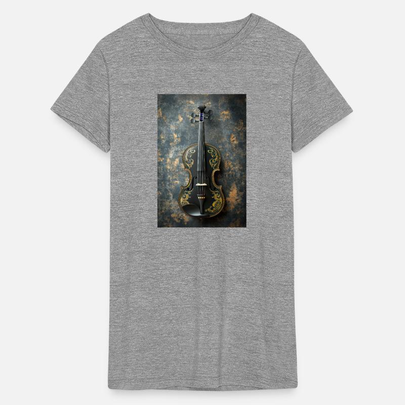 Elegant Black and Gold Violin