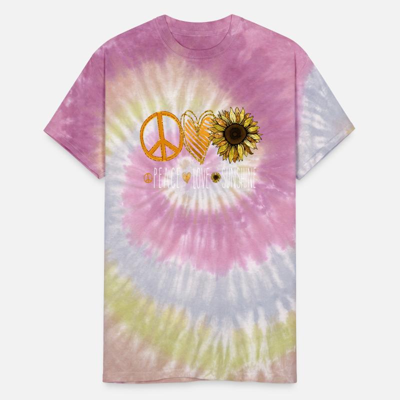 Peace Love Sunshine Gold Glitter Flower