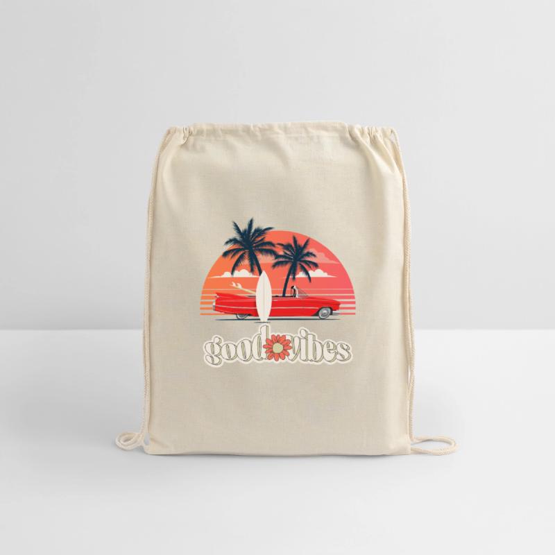 Retro Surfing Car On The Beach