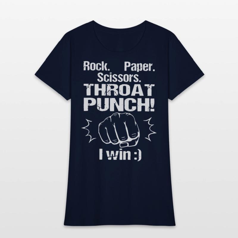 rock paper scissors throat punch I win rock