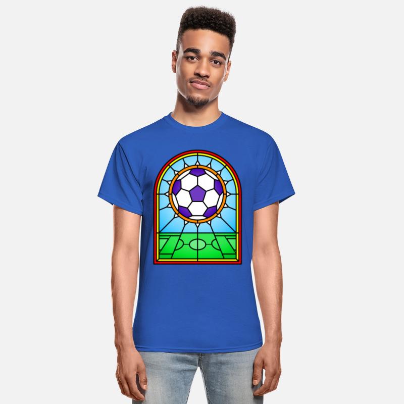 Stained Glass Window Football Soccer Art