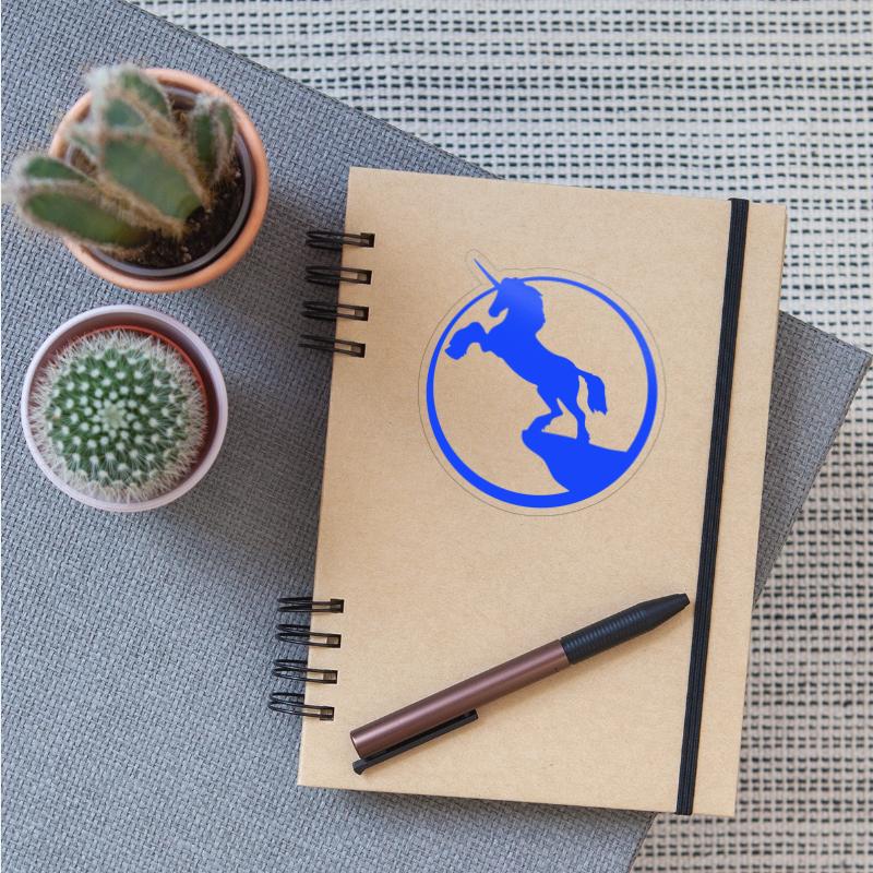 Unicorn Cliff Moon Mountain Round Night Cute Cool