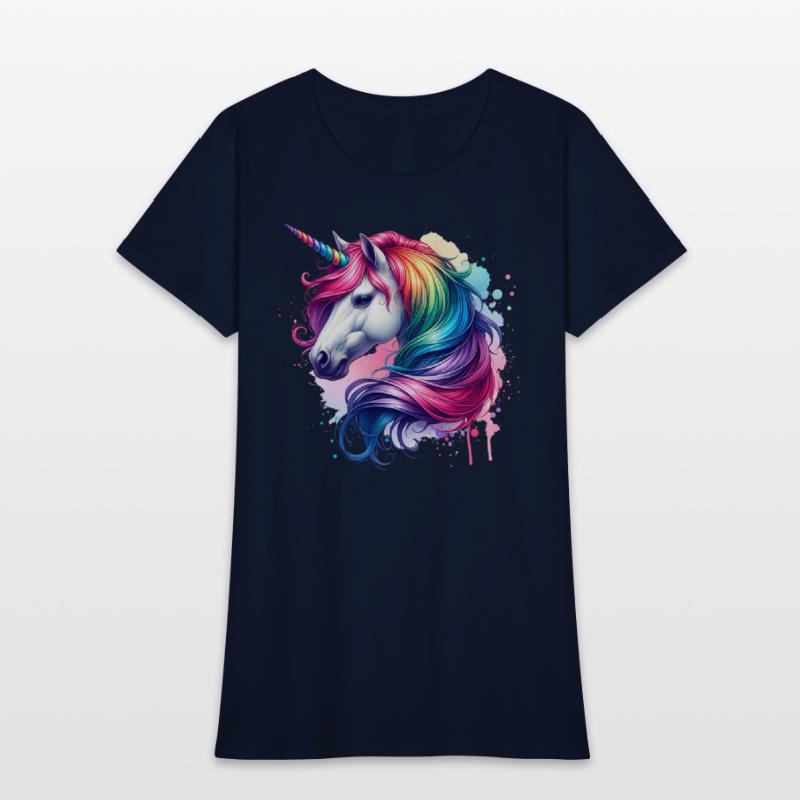 Unicorn with colorful hair