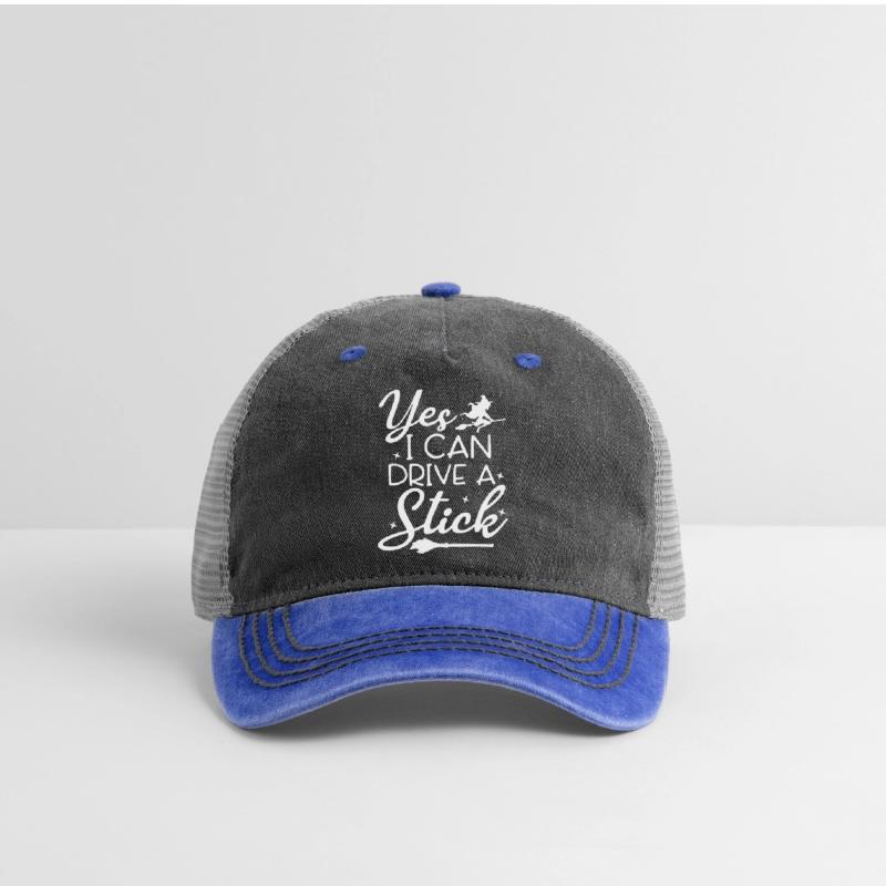 Whimsical Witch Riding Stick Figure Design