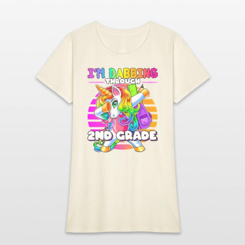 2nd Grade Dabbing Unicorn Back to School Sunset