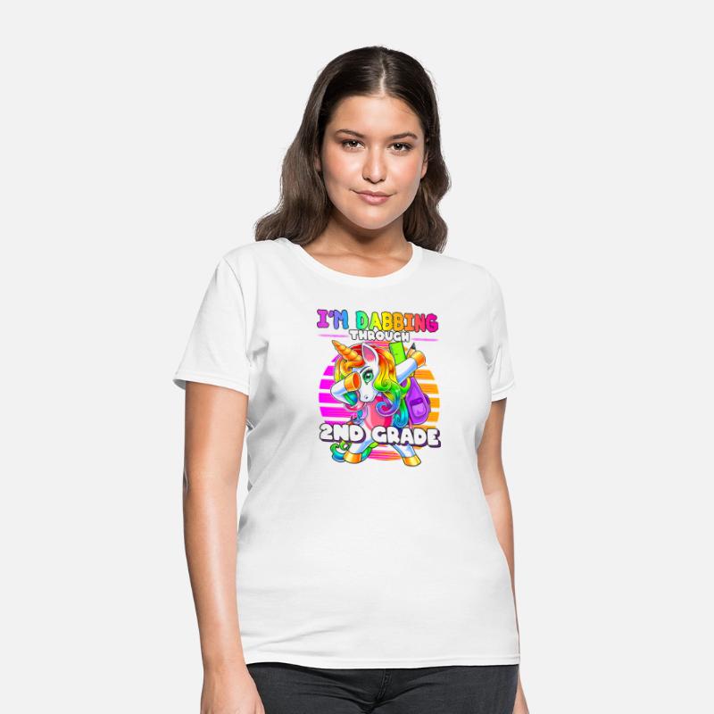 2nd Grade Dabbing Unicorn Back to School Sunset