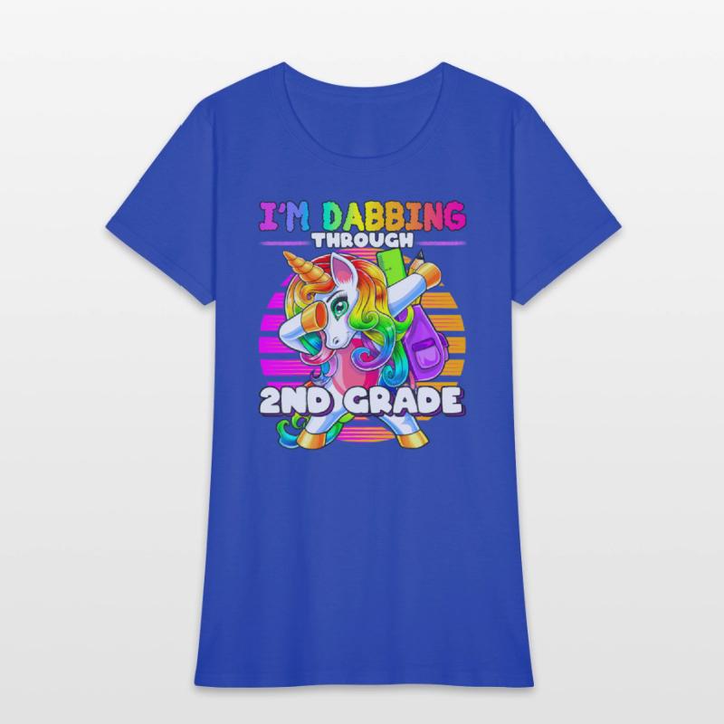 2nd Grade Dabbing Unicorn Back to School Sunset