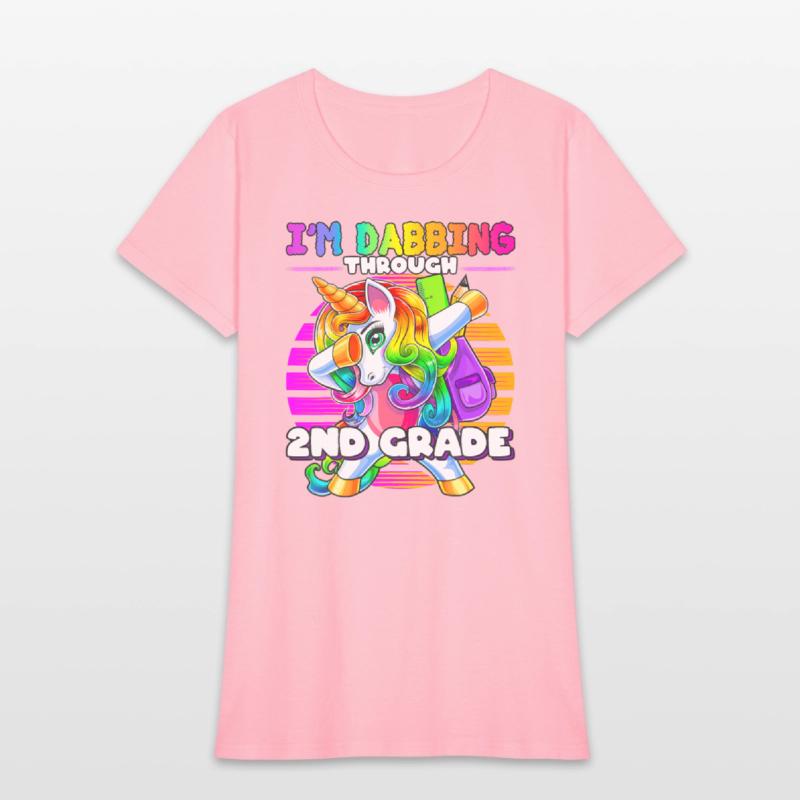 2nd Grade Dabbing Unicorn Back to School Sunset