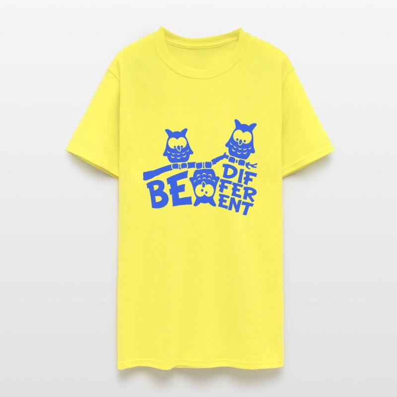 3 owls Be Different saying crazy funny branch team