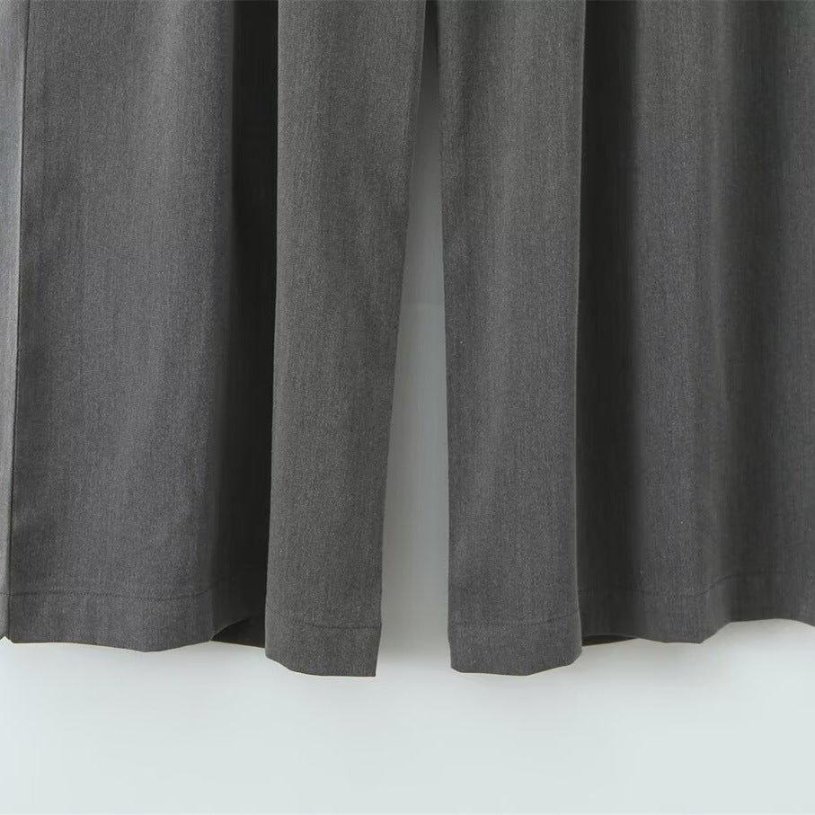 Minimalist style versatile casual low waist wide leg pants
