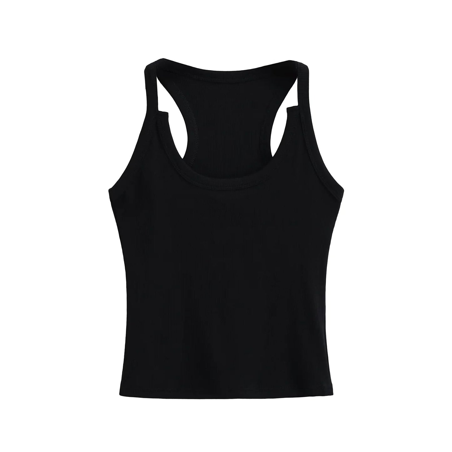 U-neck sleeveless short camisole vest