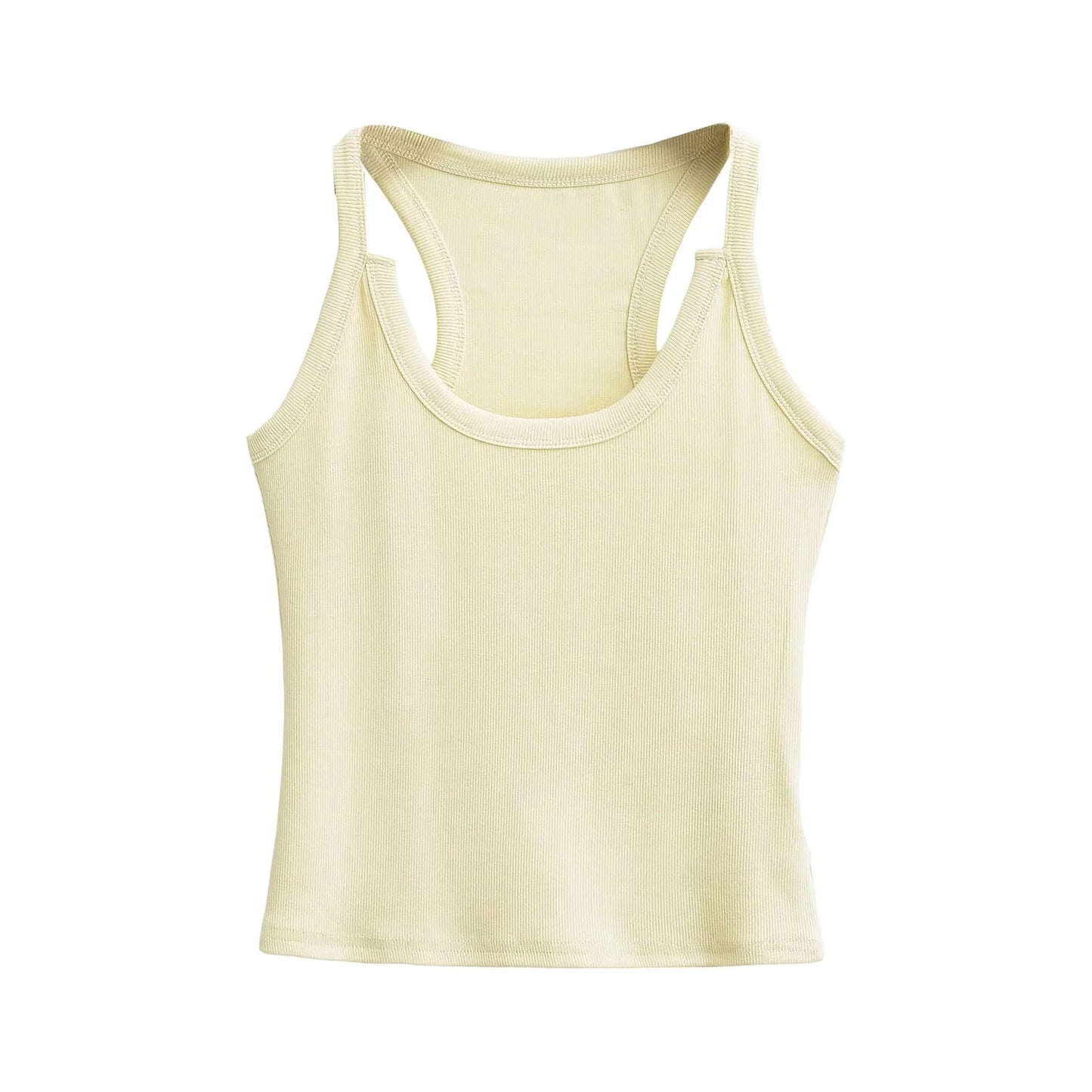 U-neck sleeveless short camisole vest