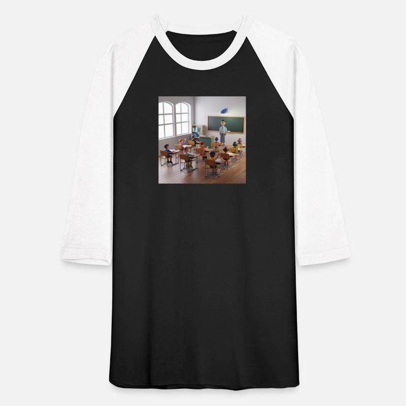 A 3d render of a school setting with students