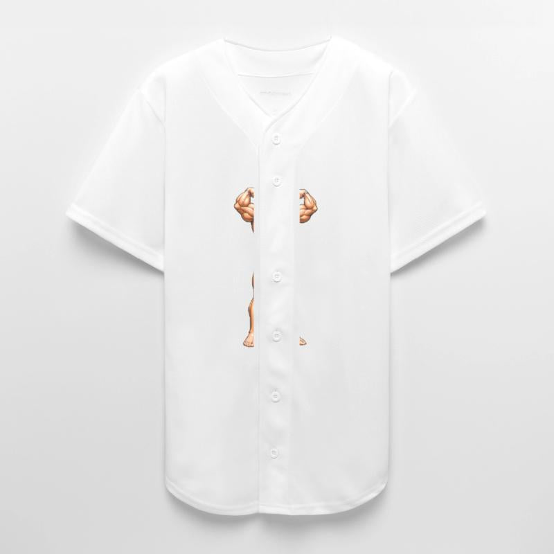 A pixel art of a strong body builder