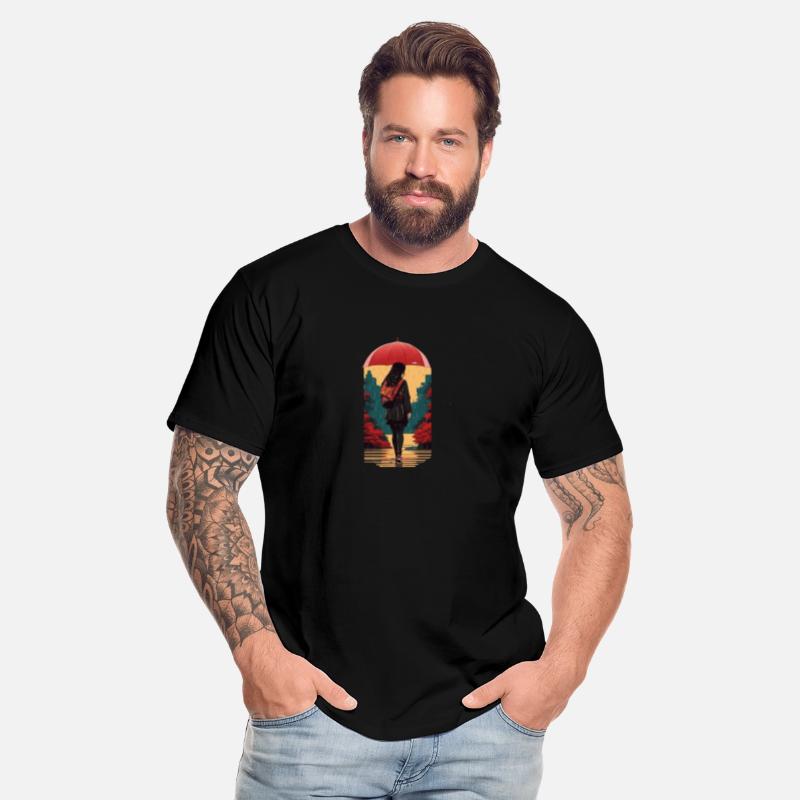 A solitary figure Ai design t-shirt