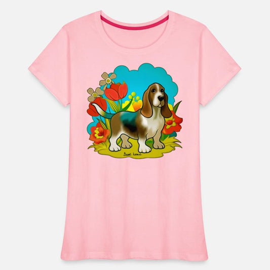 A sweet basset hound dog