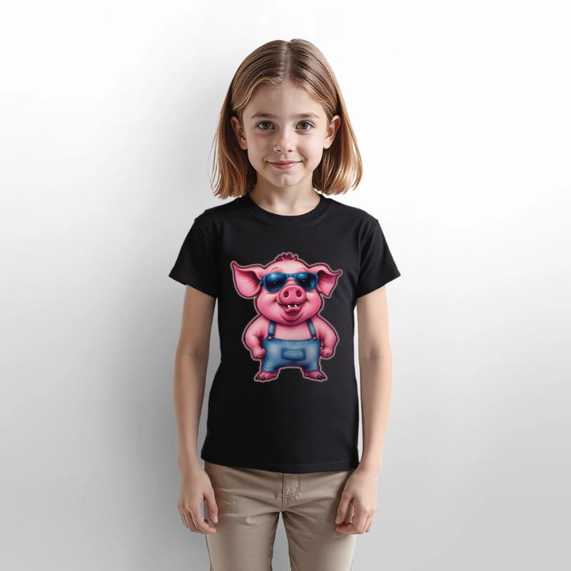 AI Airbrushed Cool Pig Cartoon