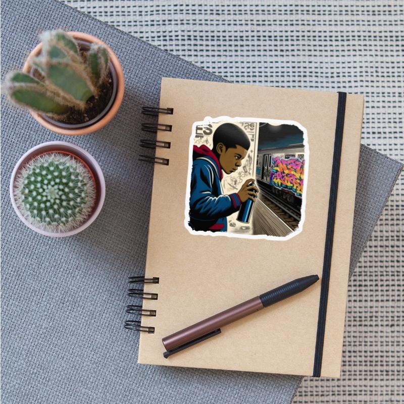 AI Teen in Underground Subway Layup -Masked Border