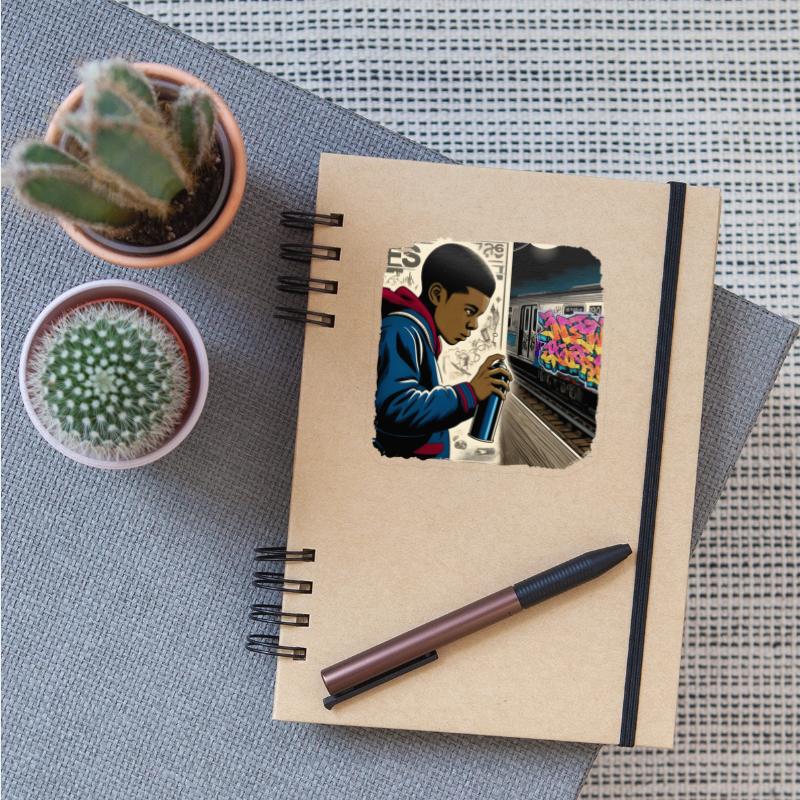 AI Teen in Underground Subway Layup -Masked Border