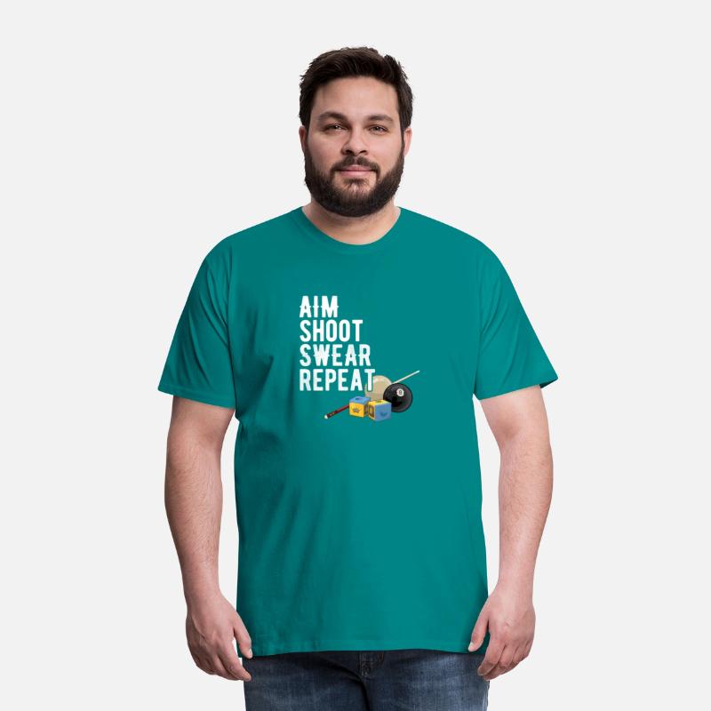 Aim Shoot Swear Repeat - Pool Player - Hall Shark