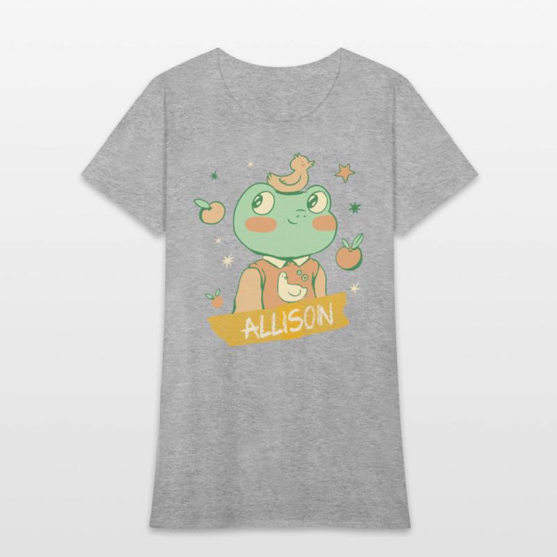 ALLISON - Beautiful girls name with a cute frog