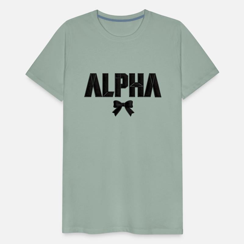 ALPHA Text With Decorative Bow