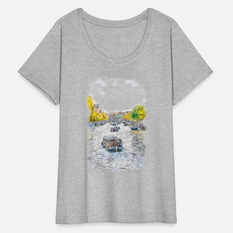 Amsterdam Water Canal Watercolor