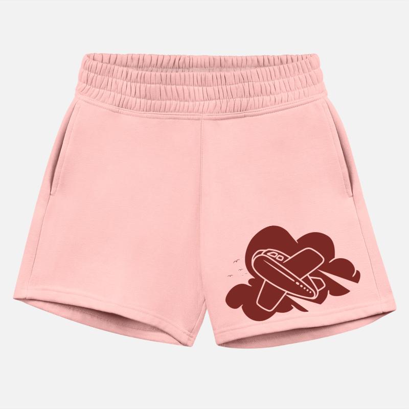 an airplane flying through the clouds