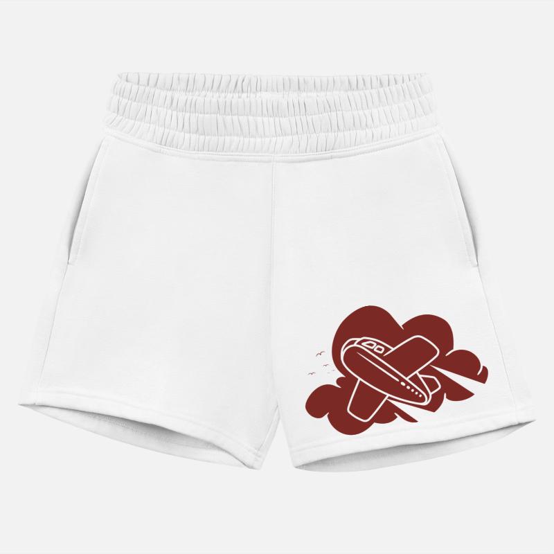 an airplane flying through the clouds