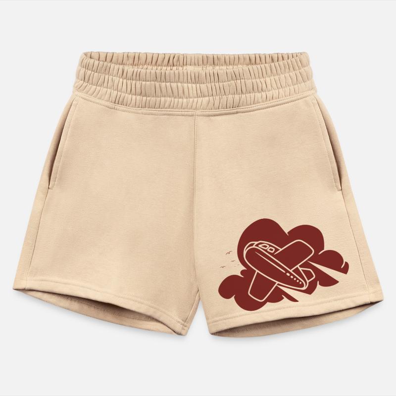 an airplane flying through the clouds