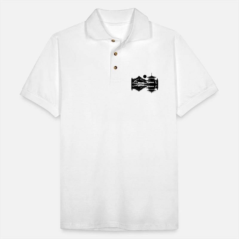 Asian Landscape Of Silent Japanese Temples