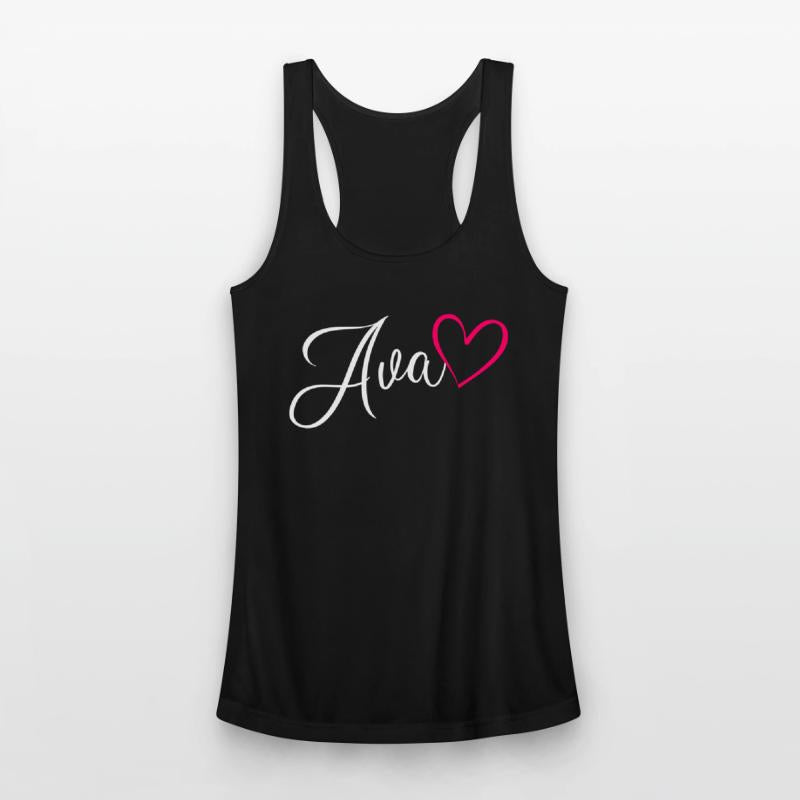 Ava Name Pink Heart