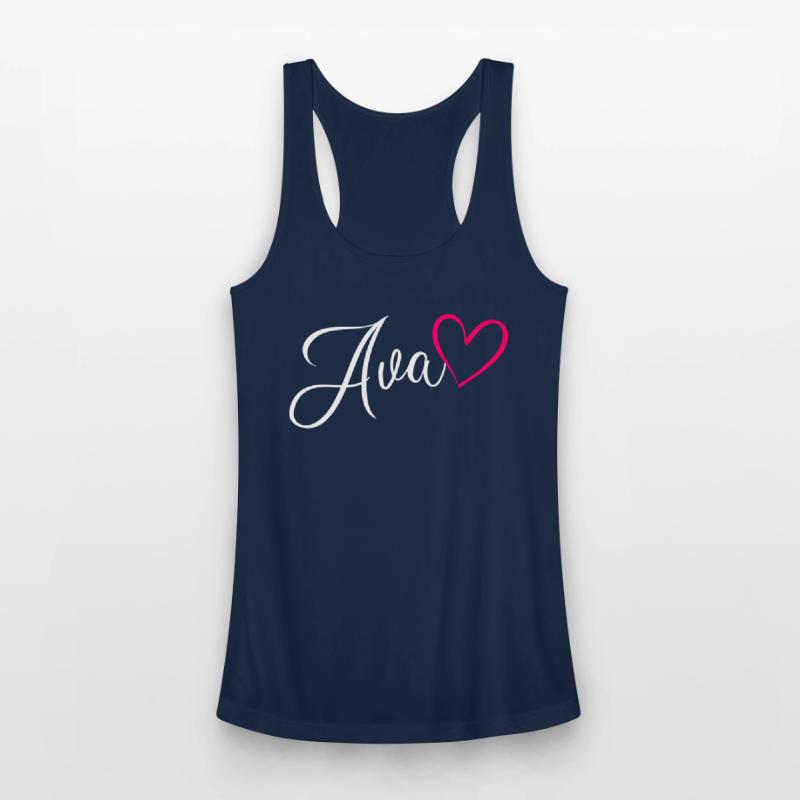 Ava Name Pink Heart