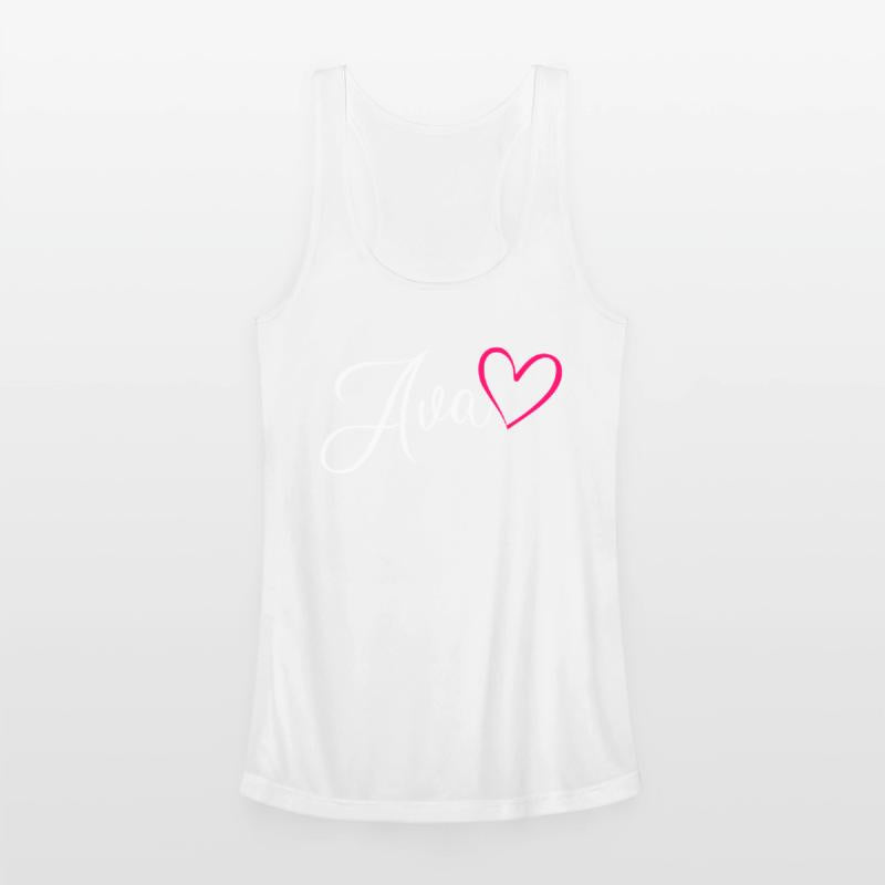 Ava Name Pink Heart