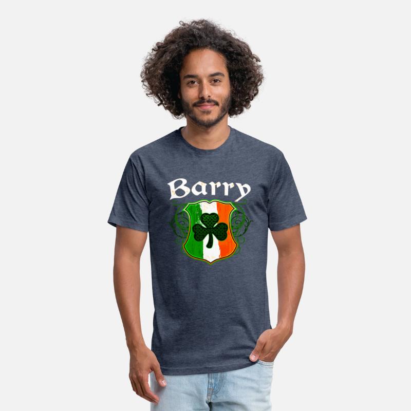 Barry Irish Surname Ireland Flag Shield Shamrock
