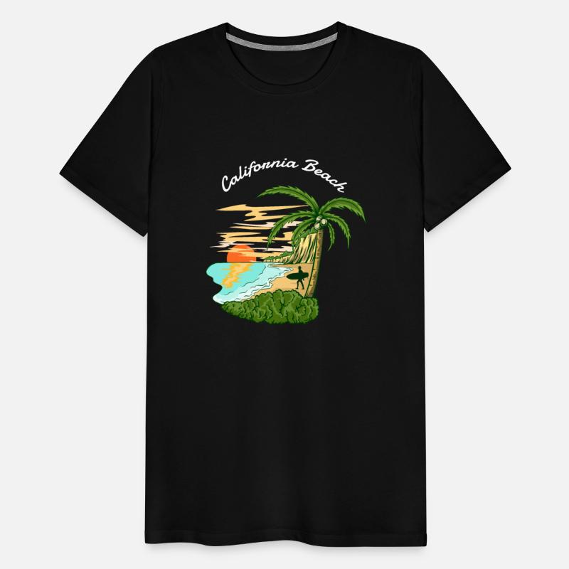 Beach Surfing Island Beach Palm Trees Summer 1