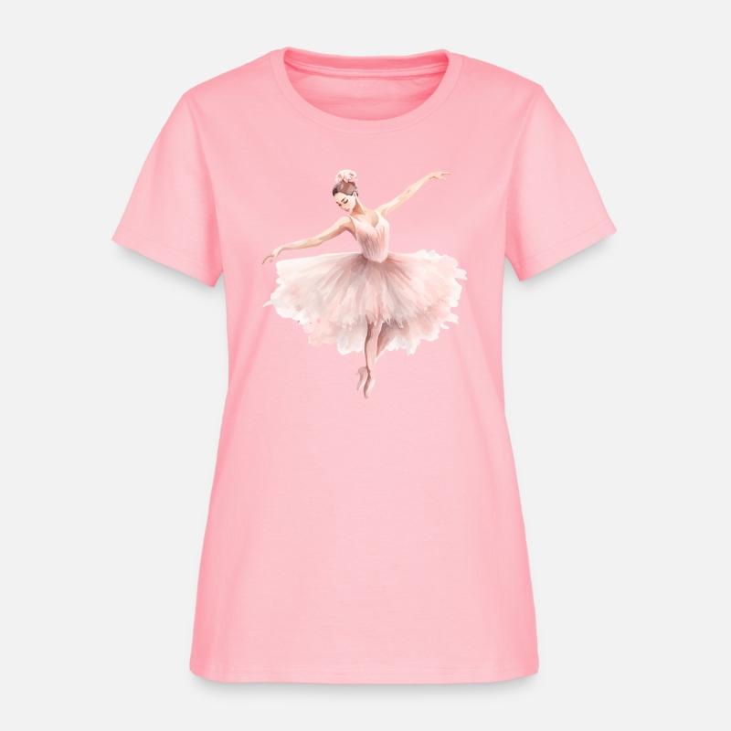 Beautiful Ballerina Girl Dancing Ballet Watercolor