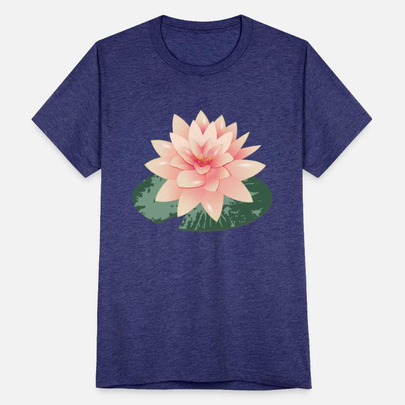 beautiful water lily with green lily pad