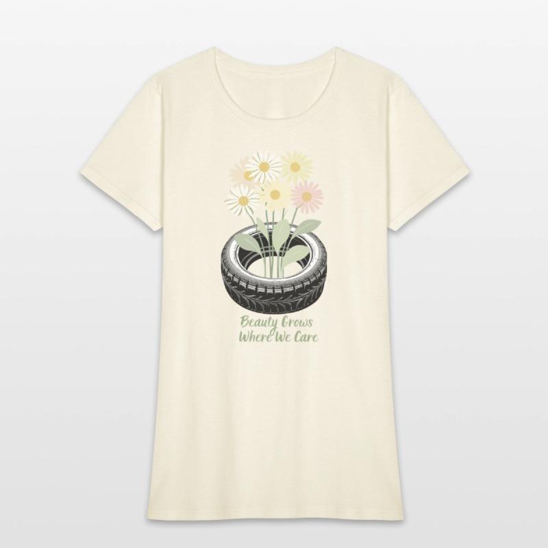 Beauty Grows from Care Recycled Tire Floral Eco
