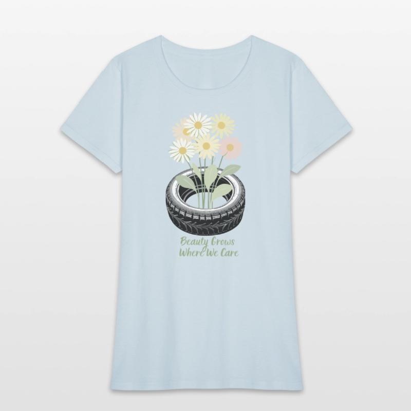 Beauty Grows from Care Recycled Tire Floral Eco