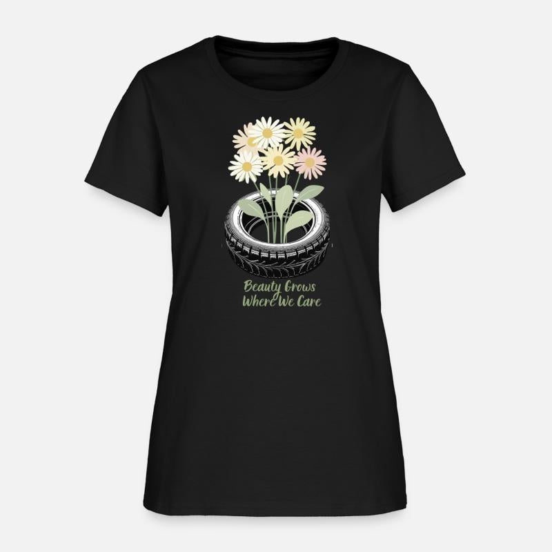 Beauty Grows from Care Recycled Tire Floral Eco